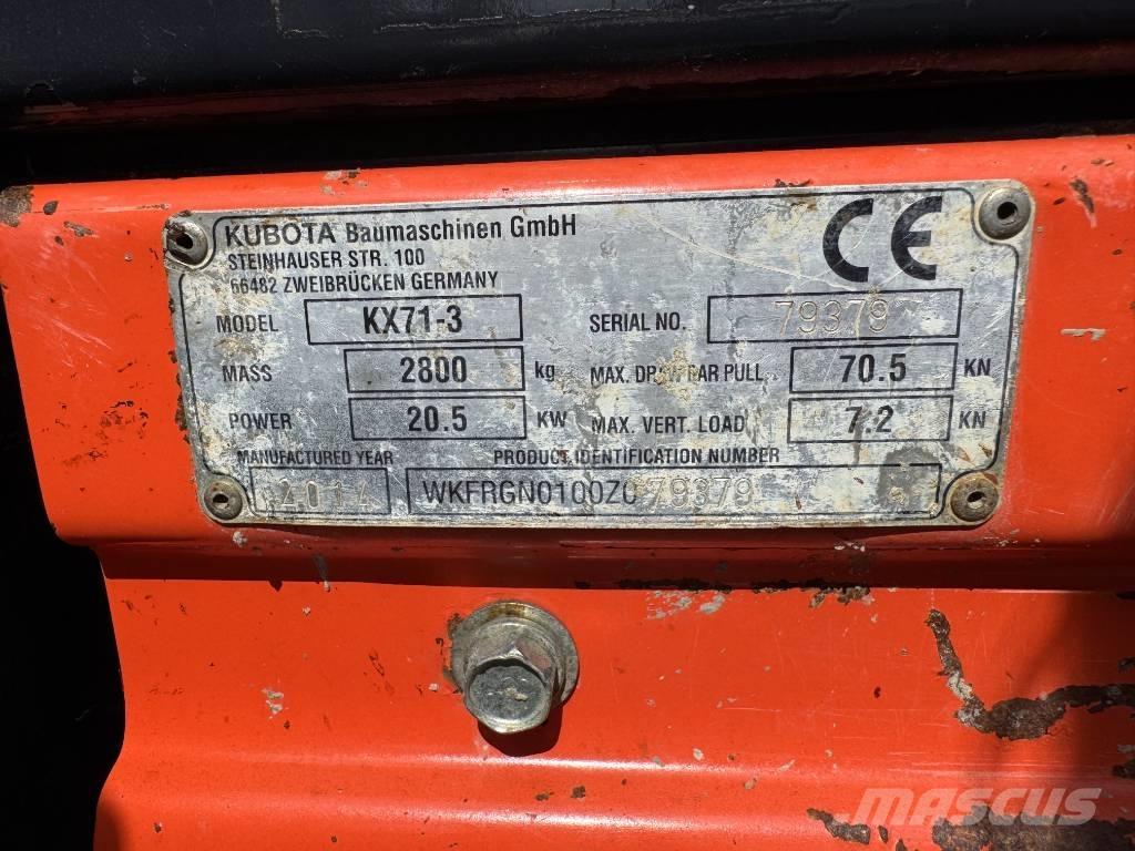 Kubota KX 71-3 Mini kotrók < 7t