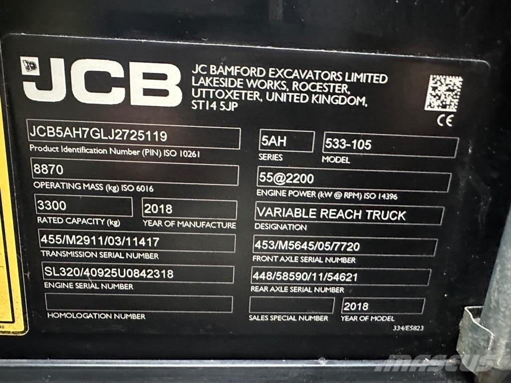 JCB 533-105 Teleszkópos rakodók