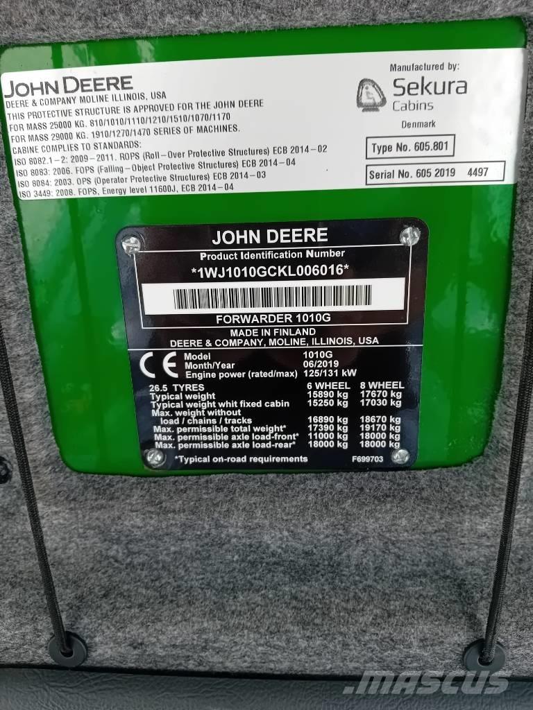 John Deere 1010G Kihordók