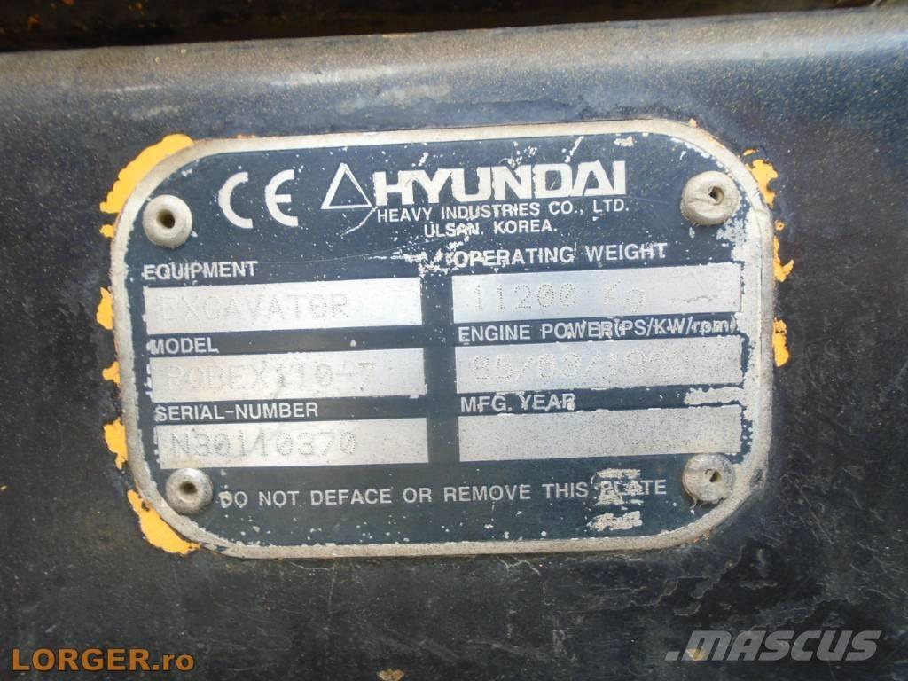 Hyundai Robex 110-7 Lánctalpas kotrók