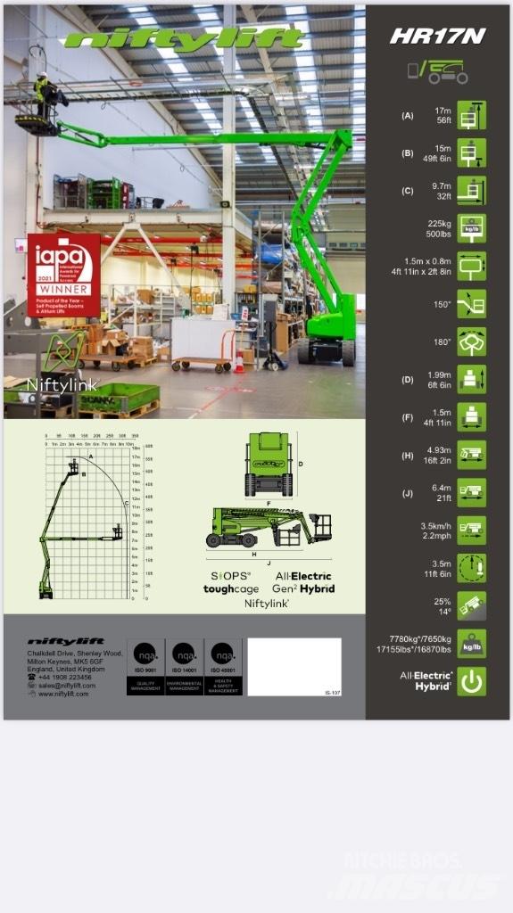 Niftylift HR 17NE Karos emelők