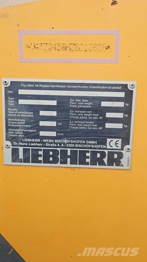 Liebherr L 580 Gumikerekes homlokrakodók