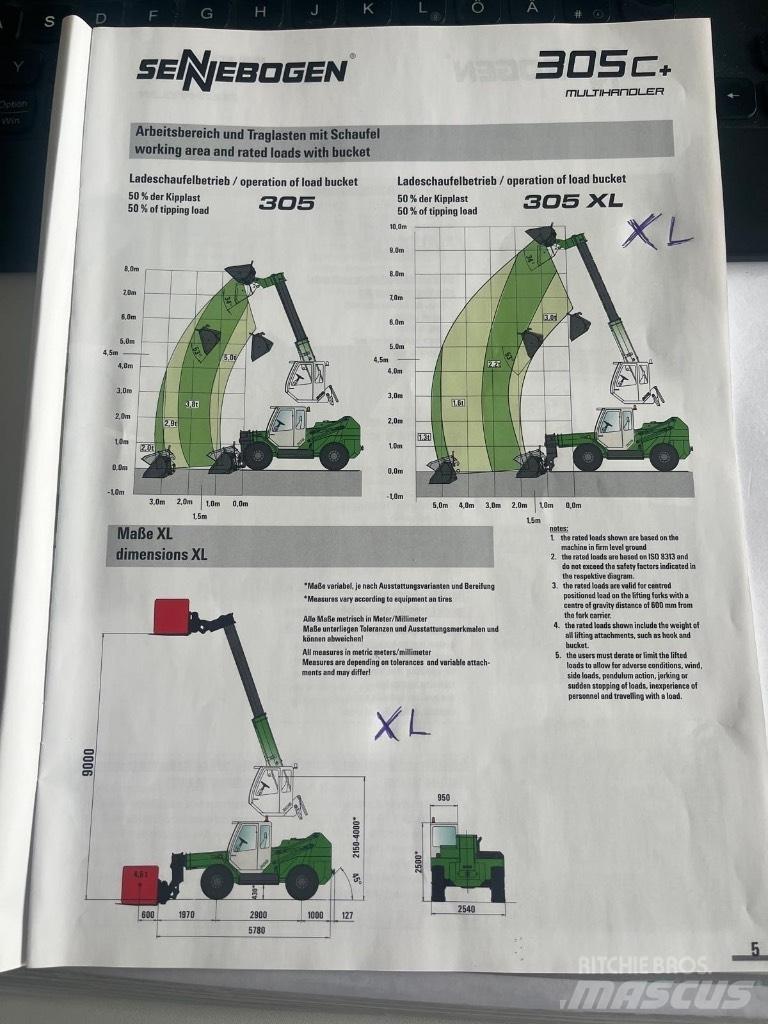 Sennebogen 305 XL Teleszkópos gumikerekes rakodók