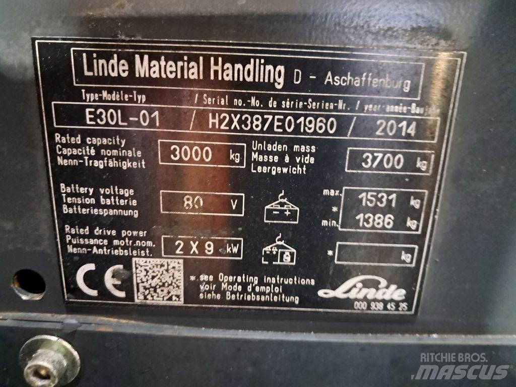 Linde E30L-01 Elektromos targoncák