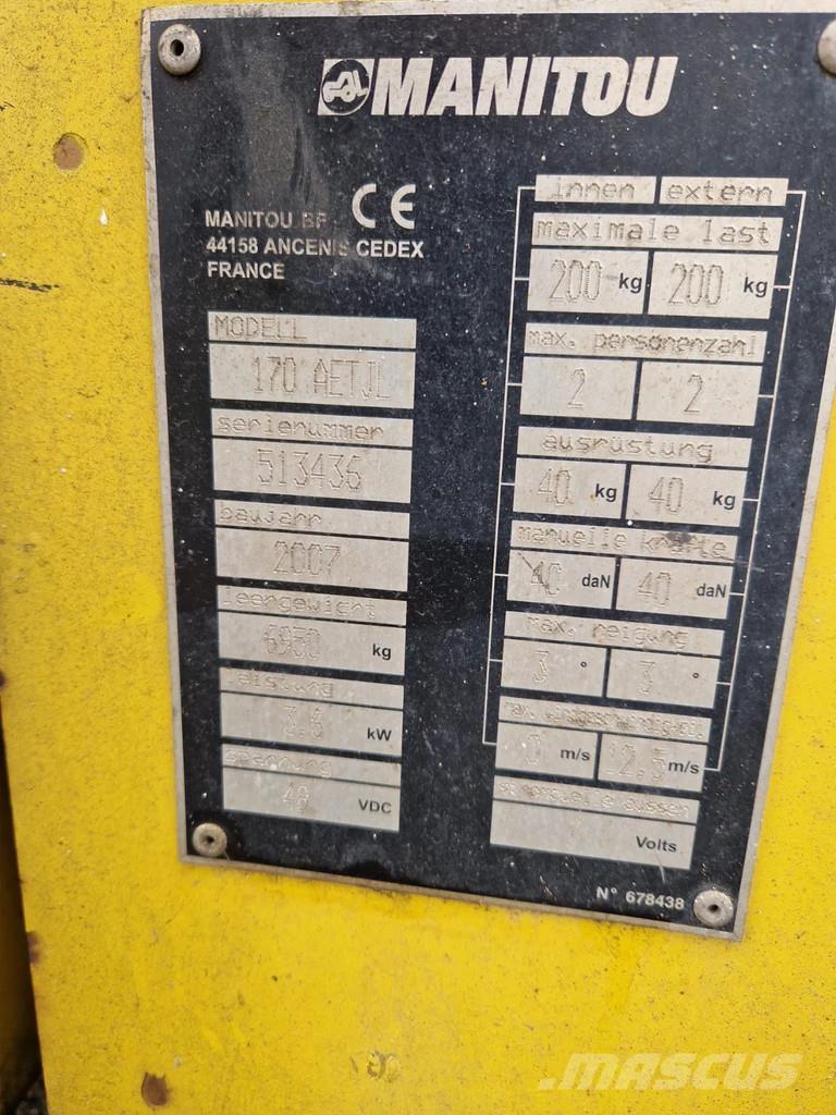 Manitou 170 AETJL Karos emelők