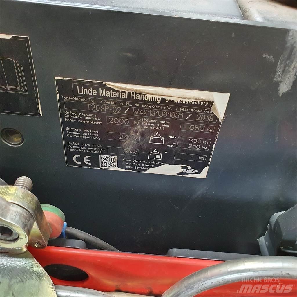 Linde T20SP-lang Alacsony emelőkocsi