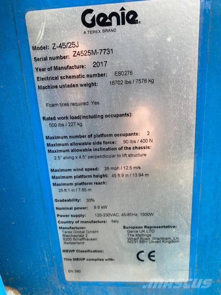 Genie Z 45/25 J BI Karos emelők
