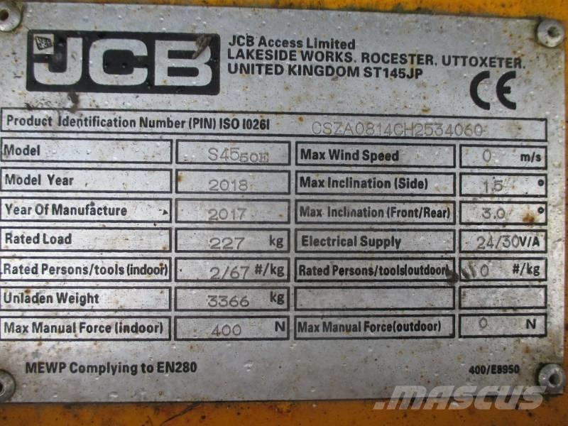 JCB S4550E Ollós emelők