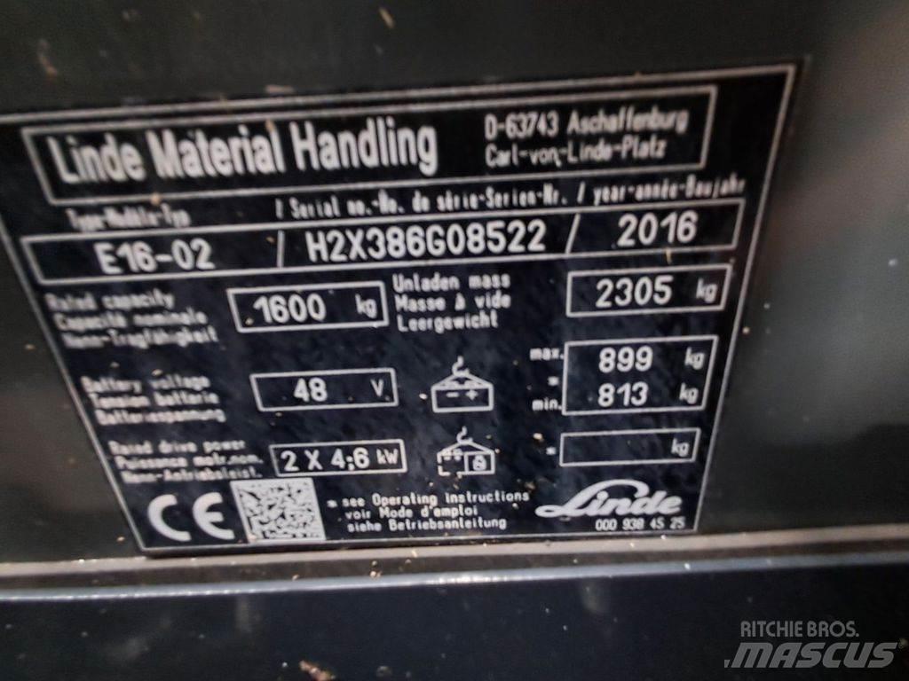 Linde E16-02 Elektromos targoncák