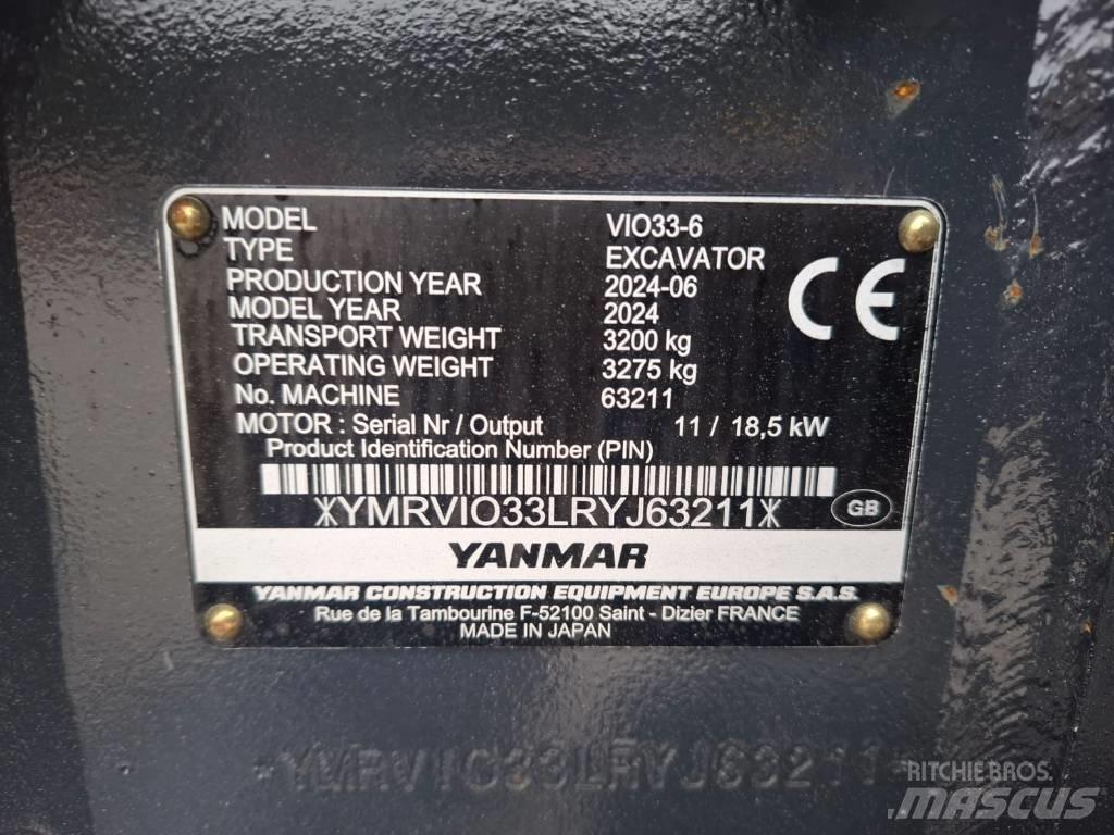 Yanmar Vio 33-6 Mini kotrók < 7t