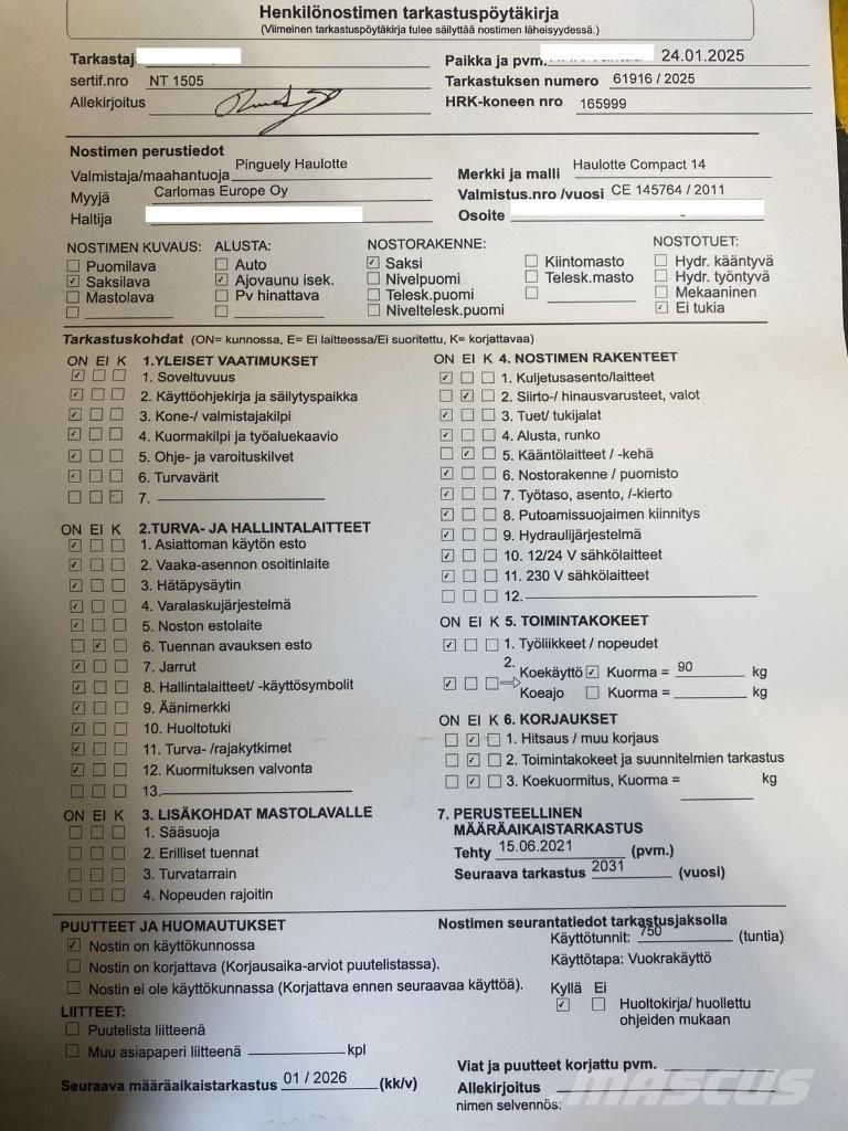 Haulotte Compact 14 Ollós emelők