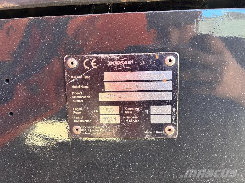 Doosan DX 235 LCR Lánctalpas kotrók