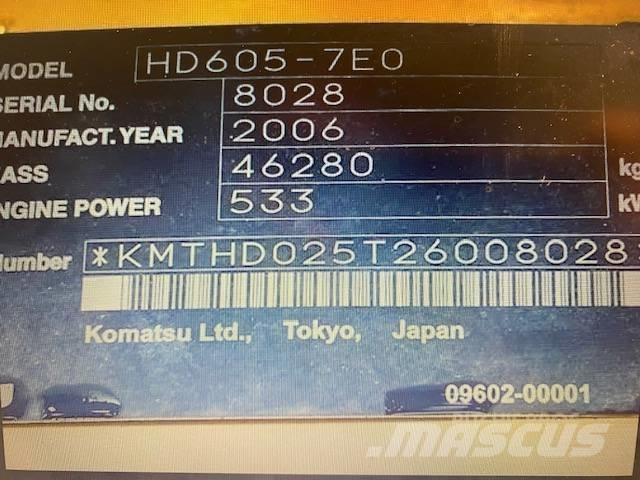 Komatsu HD 605-7 Nehézdömper