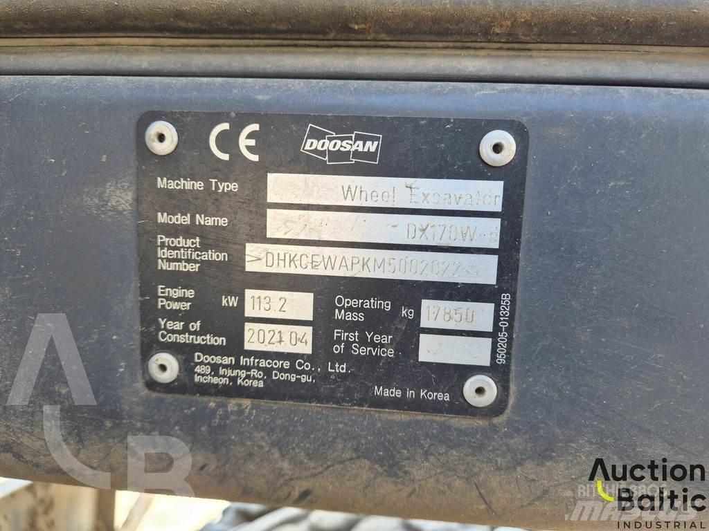Doosan DX 170 W-5 Gumikerekes kotrók