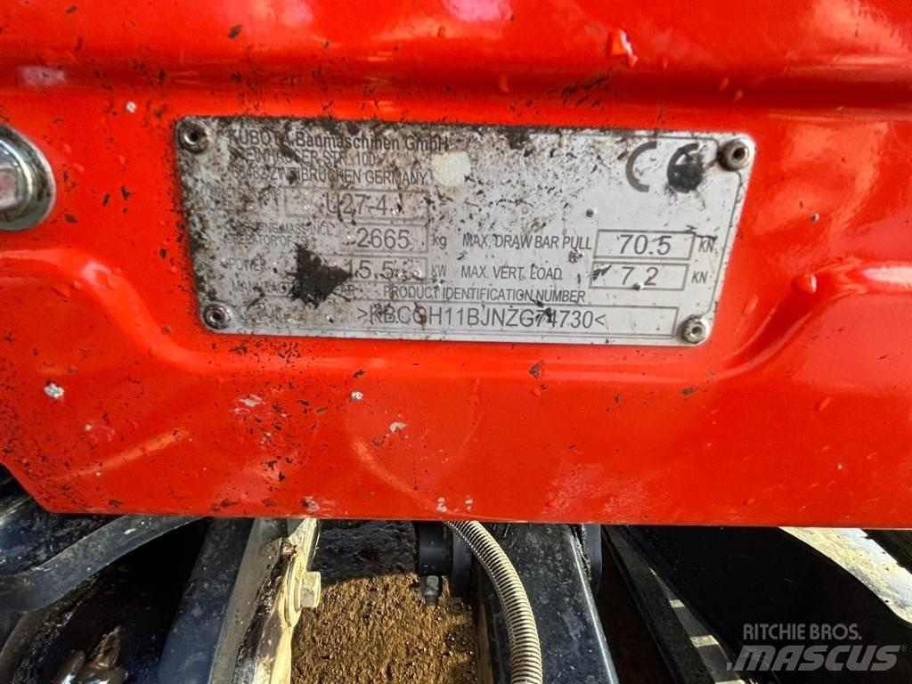 Kubota U 27-4 Mini kotrók < 7t