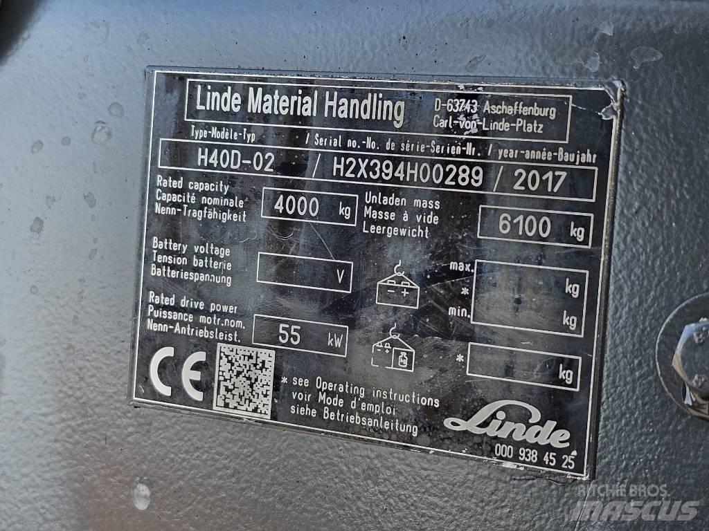 Linde H40D-02 Dízel targoncák