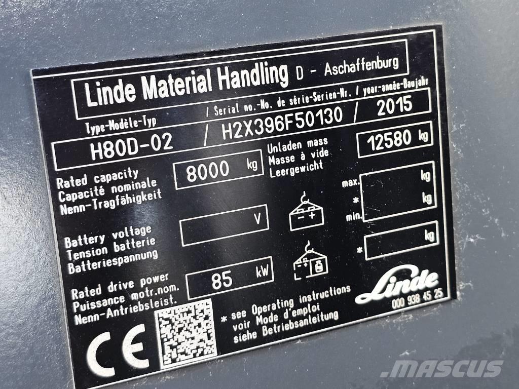 Linde H80D-02 Dízel targoncák
