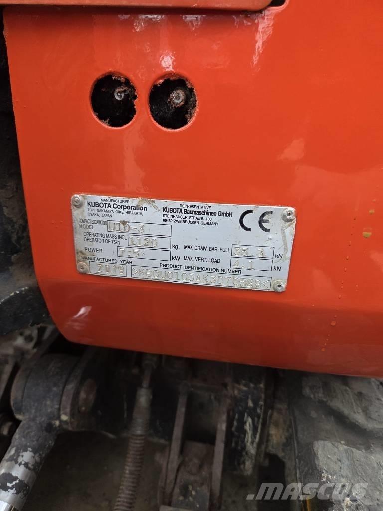 Kubota U 10-3 Mini kotrók < 7t