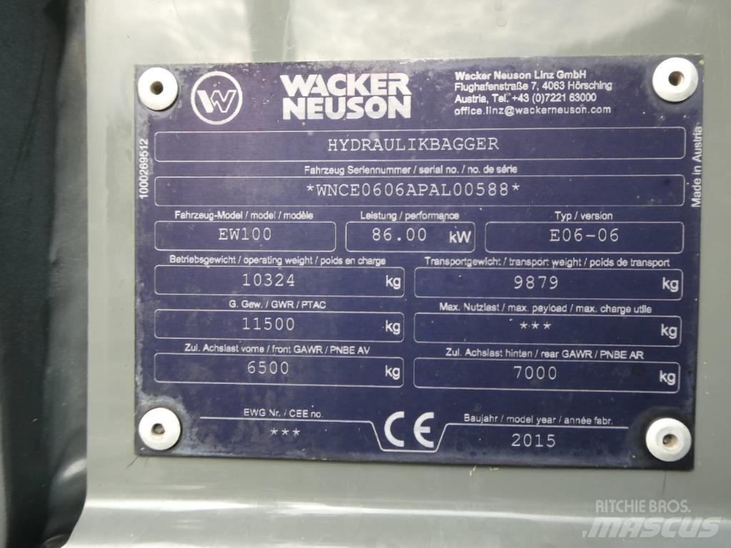 Wacker Neuson EW 100 Gumikerekes kotrók
