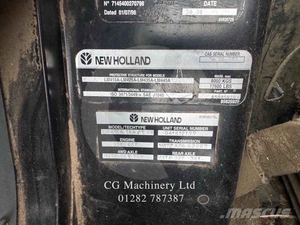 New Holland LM 415 A Teleszkópos mezőgazdasági rakodók