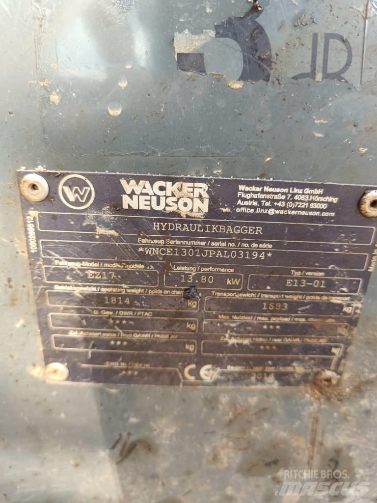 Wacker Neuson EZ 17 Mini kotrók < 7t