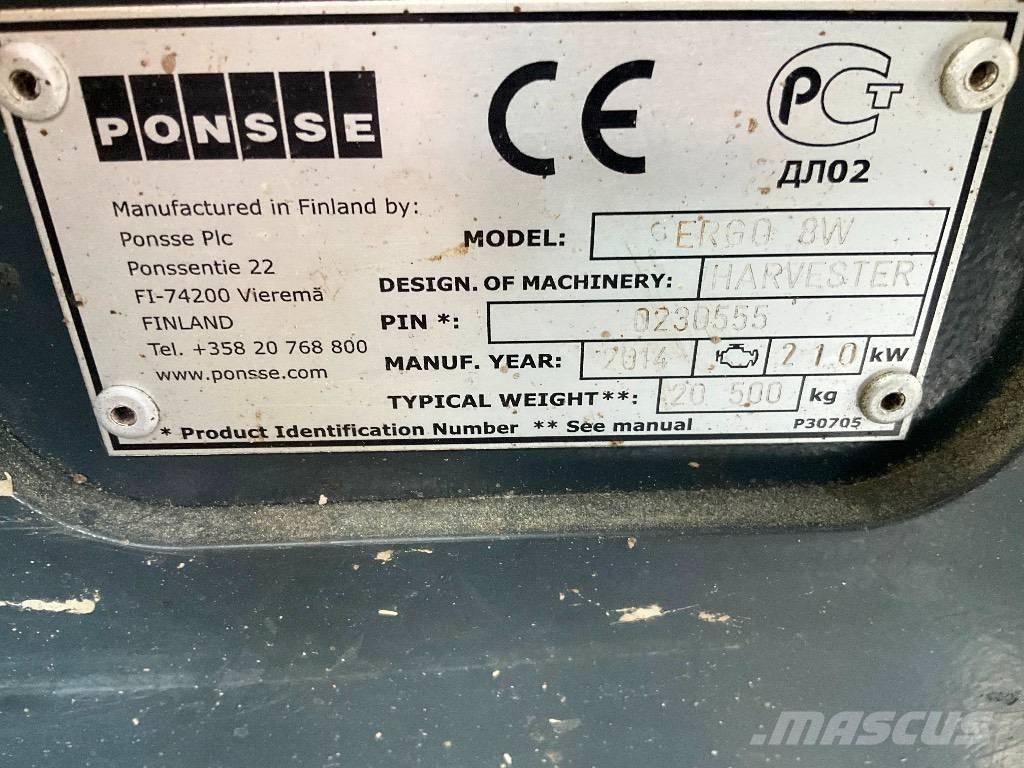 Ponsse Ergo 8W Betakarítók