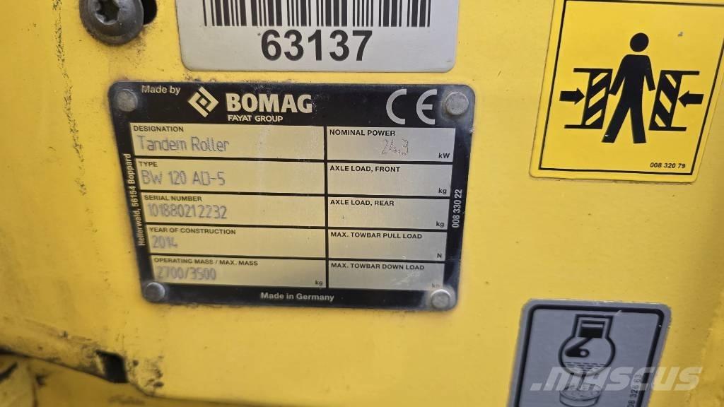 Bomag BW120-5 Ikerdobos hengerek