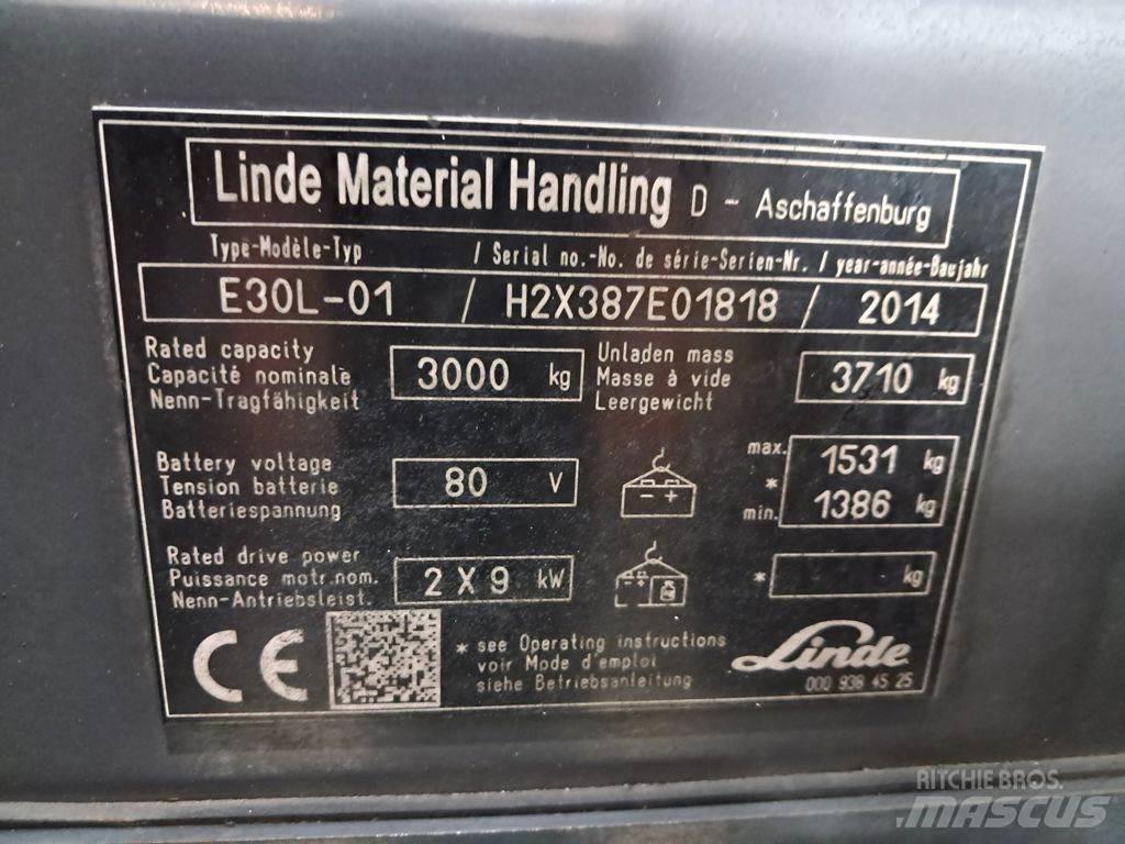 Linde E30L-01 Elektromos targoncák