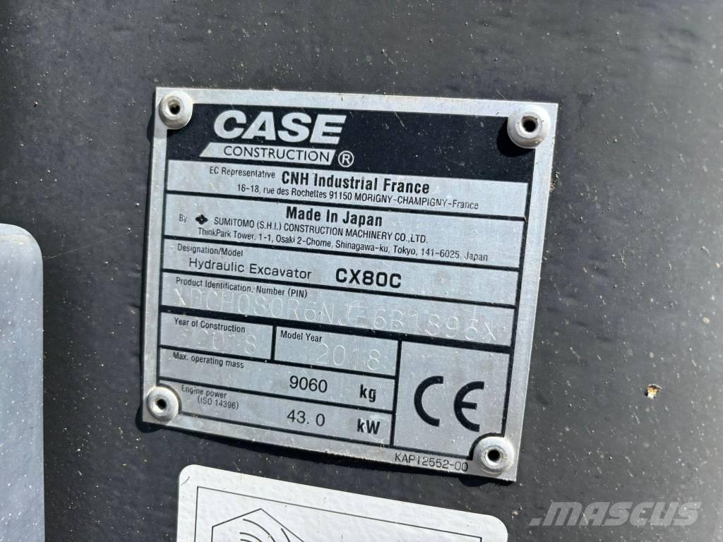 CASE CX 80 C Közepes (midi) kotrók 7 t - 12 t