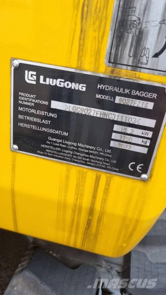 LiuGong 9027 F Mini kotrók < 7t