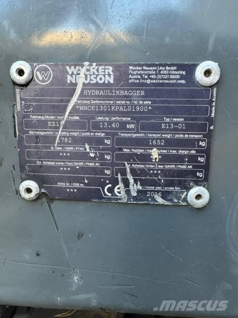 Wacker Neuson EZ 17 Mini kotrók < 7t