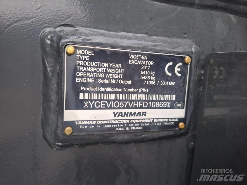 Yanmar Vio 57-6A Mini kotrók < 7t