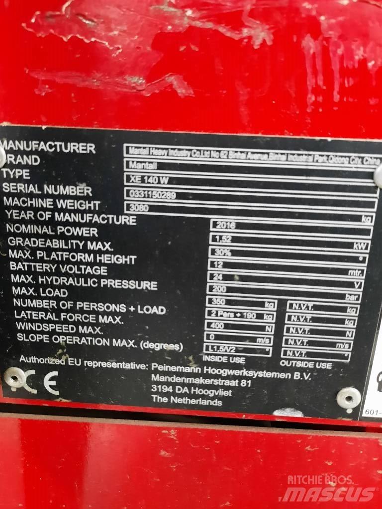 Mantall XE 140 W Ollós emelők