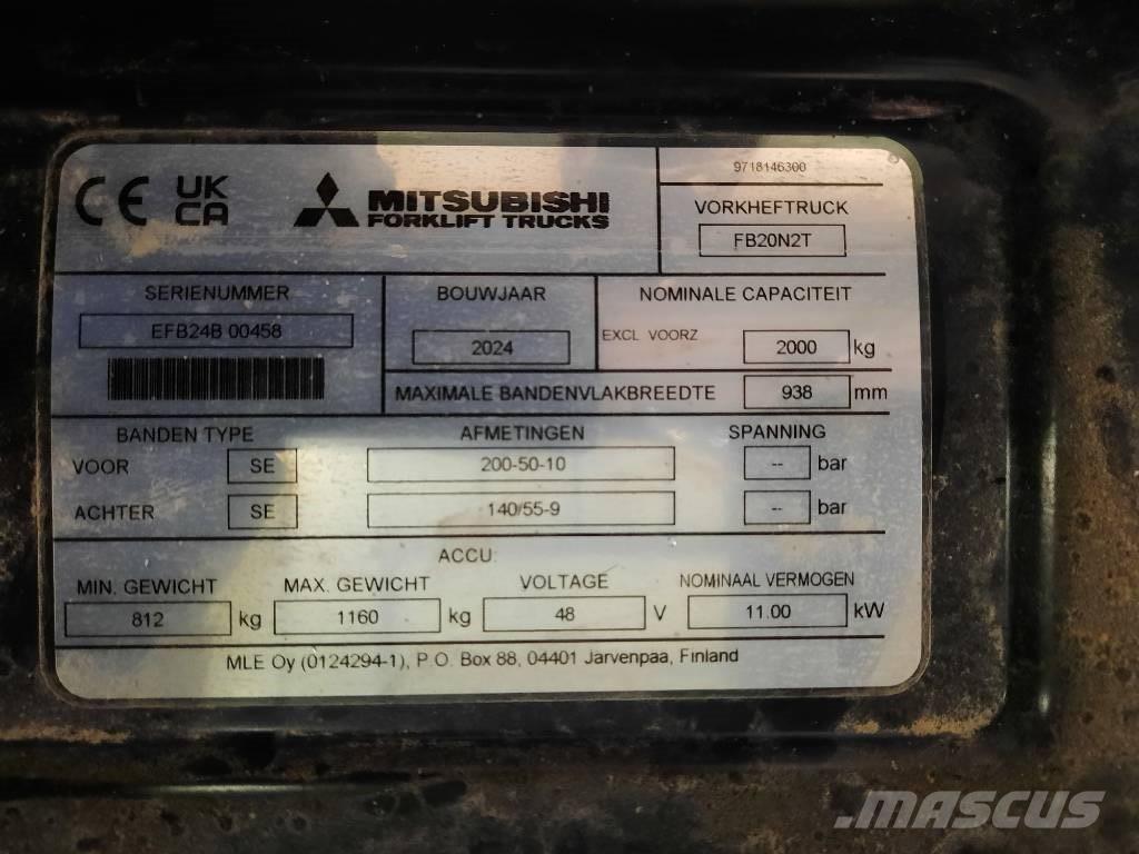 Mitsubishi FB20N2T Elektromos targoncák
