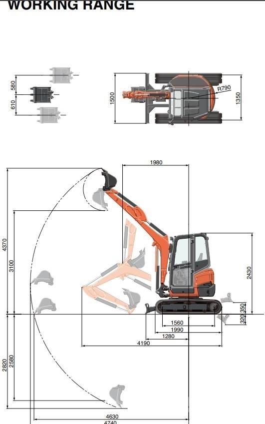 Kubota U 27-4 Mini kotrók < 7t