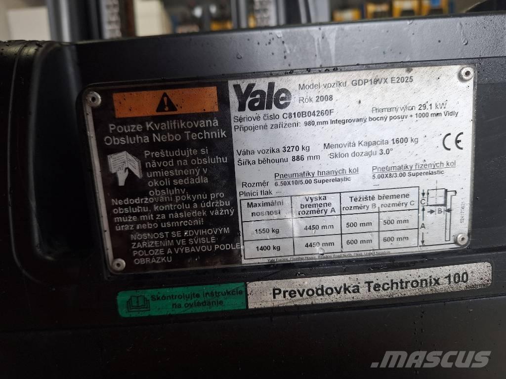 Yale GDP 16 VX Gázüzemű targoncák