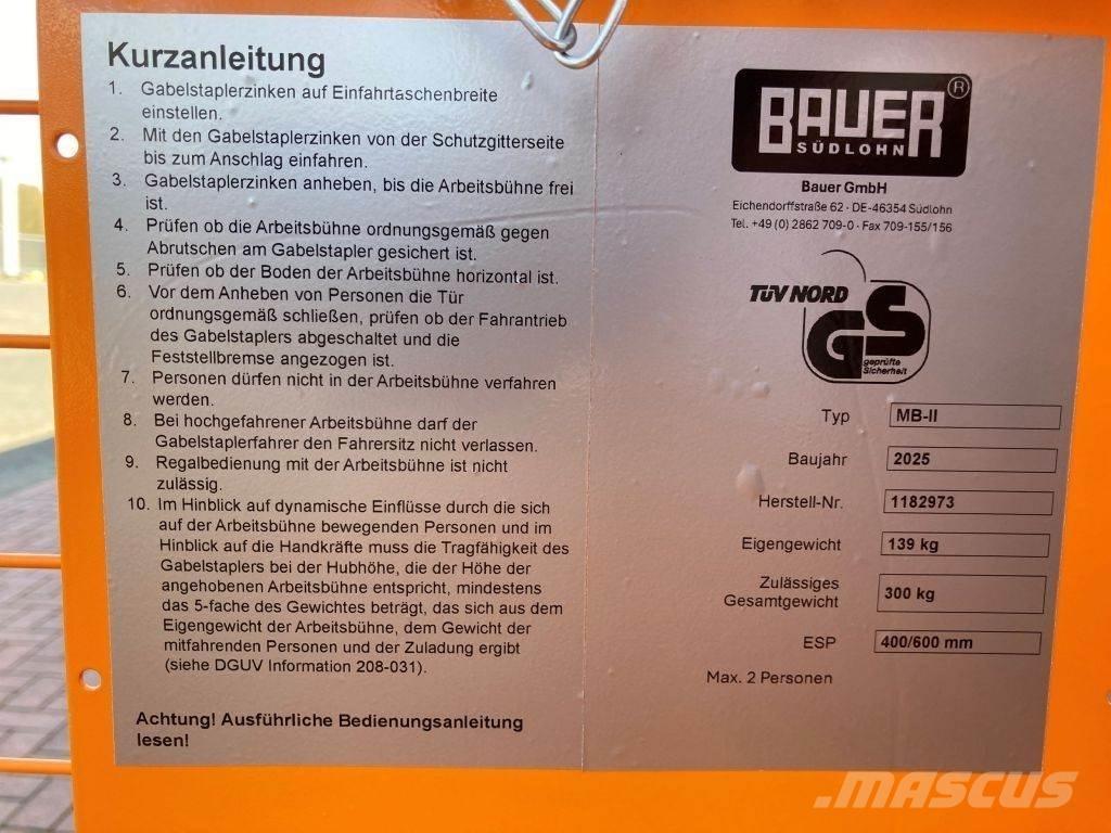 Bauer MB-II Anyagmozgatás - Egyebek