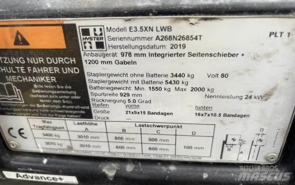 Hyster E 3.5 XN LWB Elektromos targoncák