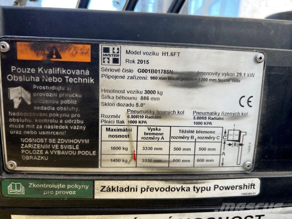 Hyster H 1.6 FT Dízel targoncák