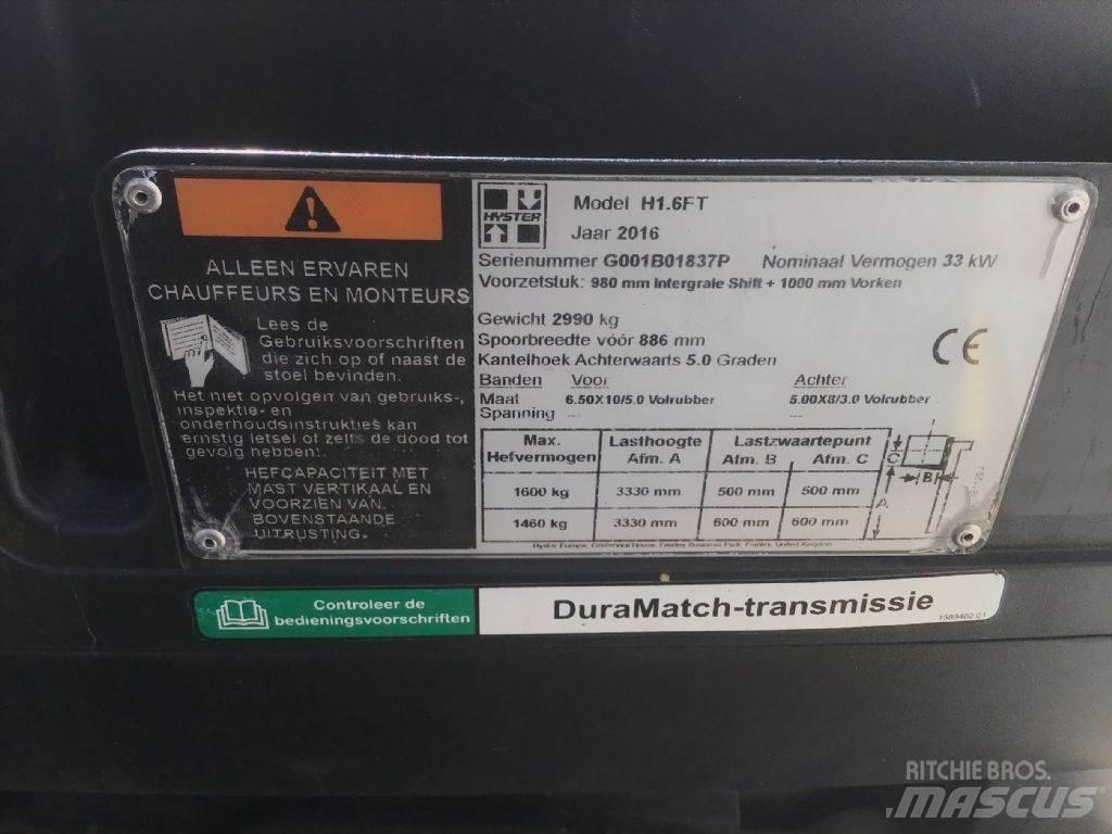Hyster H 1.6 FT Gázüzemű targoncák