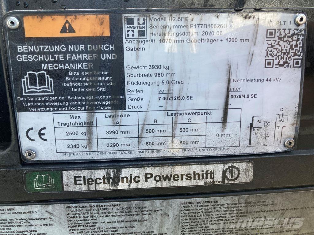Hyster H 2.5 FT Gázüzemű targoncák