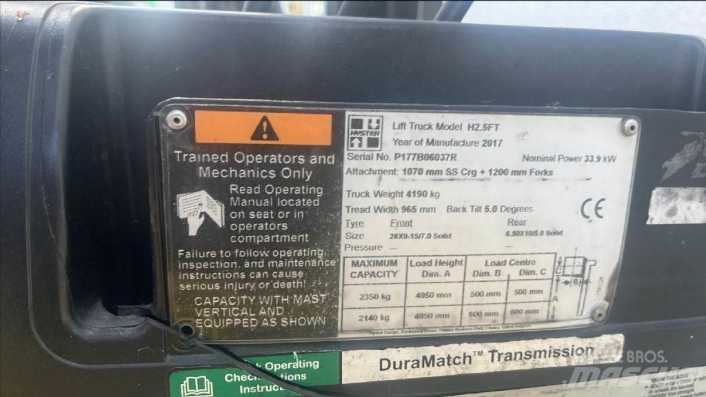 Hyster H 2.5 FT Dízel targoncák