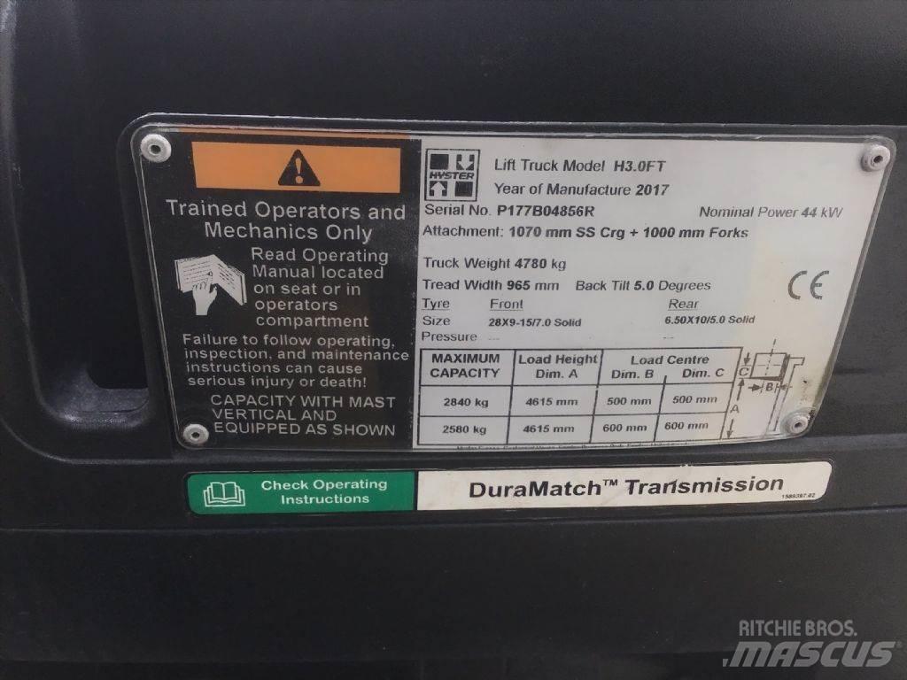Hyster H 3.0 FT Gázüzemű targoncák