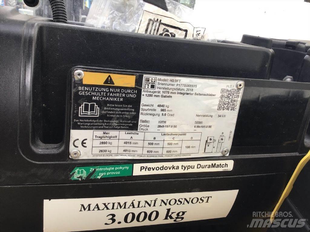 Hyster H 3.0 FT Dízel targoncák