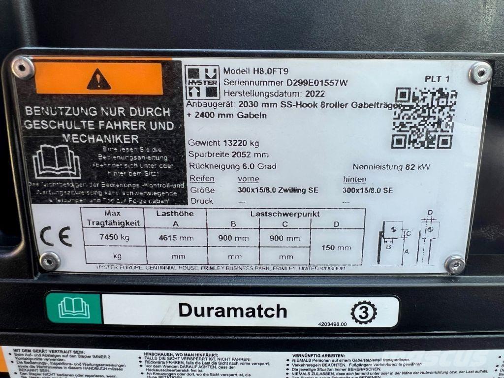 Hyster H 8.0 FT9 Dízel targoncák