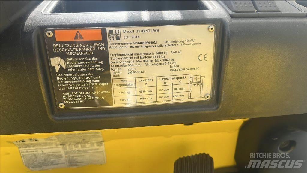 Hyster J 1.8 XNT Elektromos targoncák