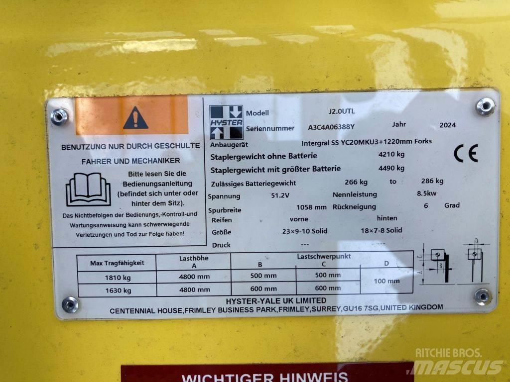 Hyster J 2.0 UTL Elektromos targoncák