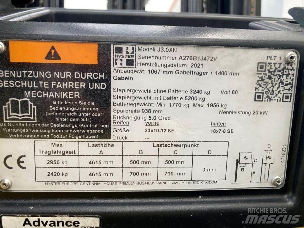 Hyster J 3.0 XN Elektromos targoncák