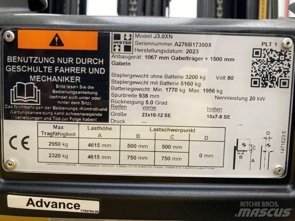 Hyster J 3.0 XN Elektromos targoncák