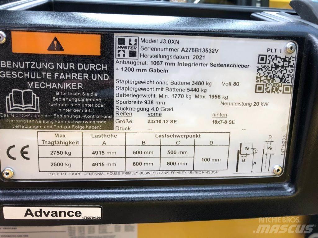 Hyster J 3.0 XN Elektromos targoncák
